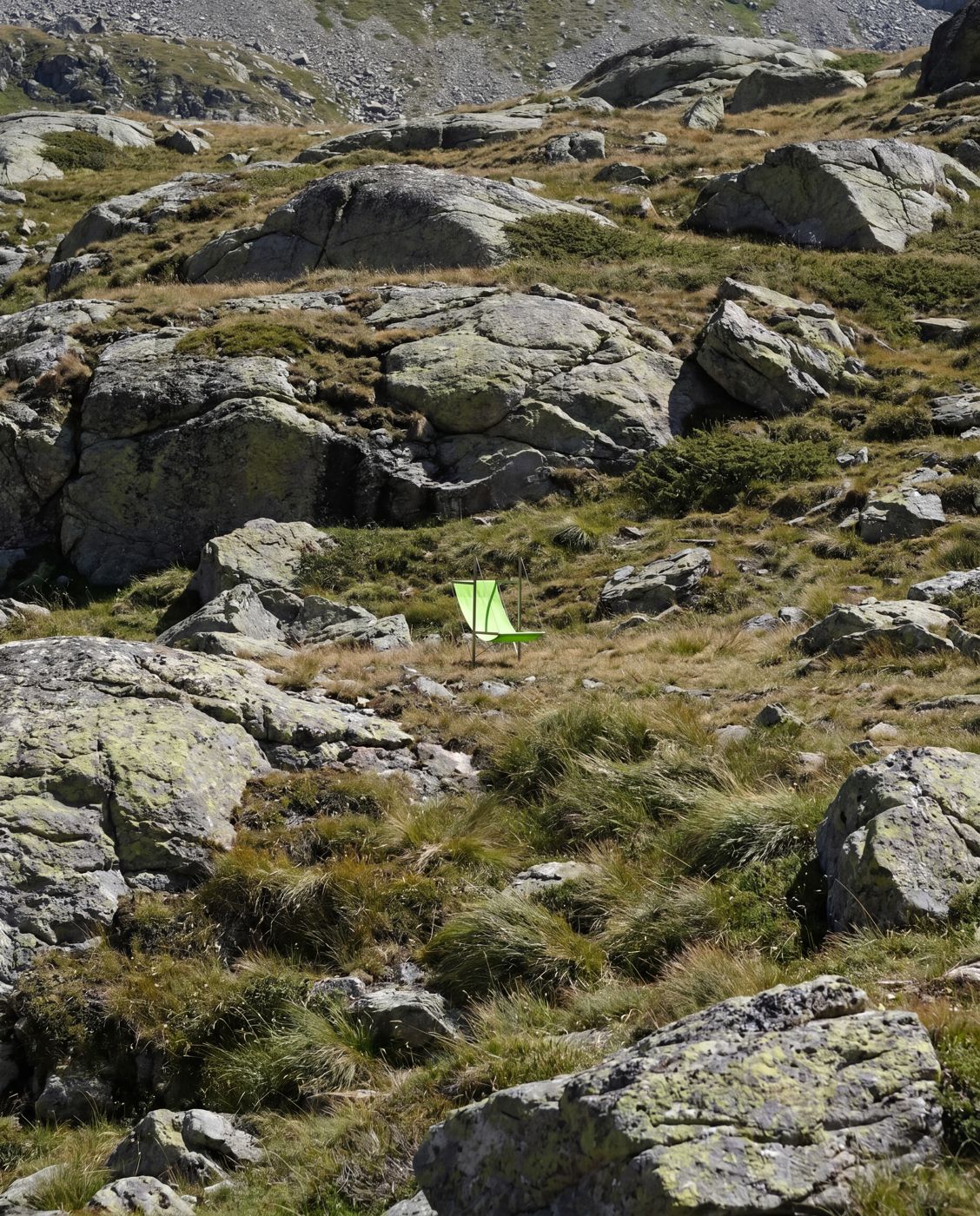 Haut alpage, presque invisible